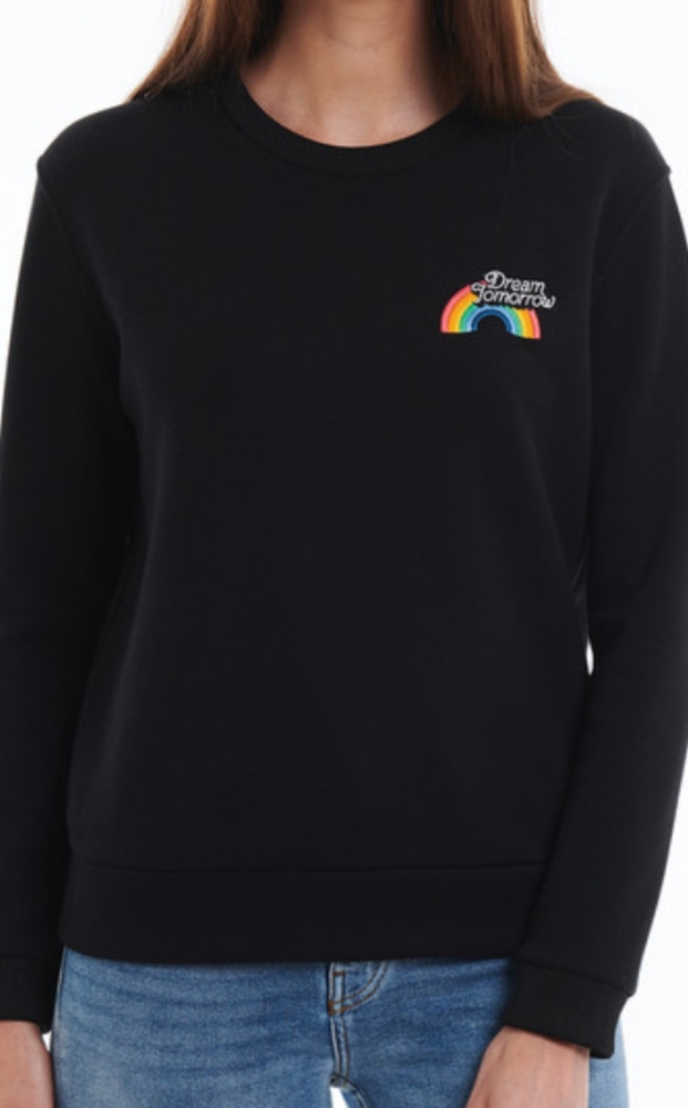 Maje Black Dream Tomorrow embroidered sweater